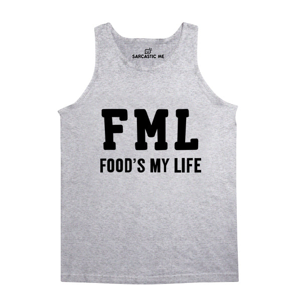 FML Food's My Life Gray Unisex Tank Top | Sarcastic Me