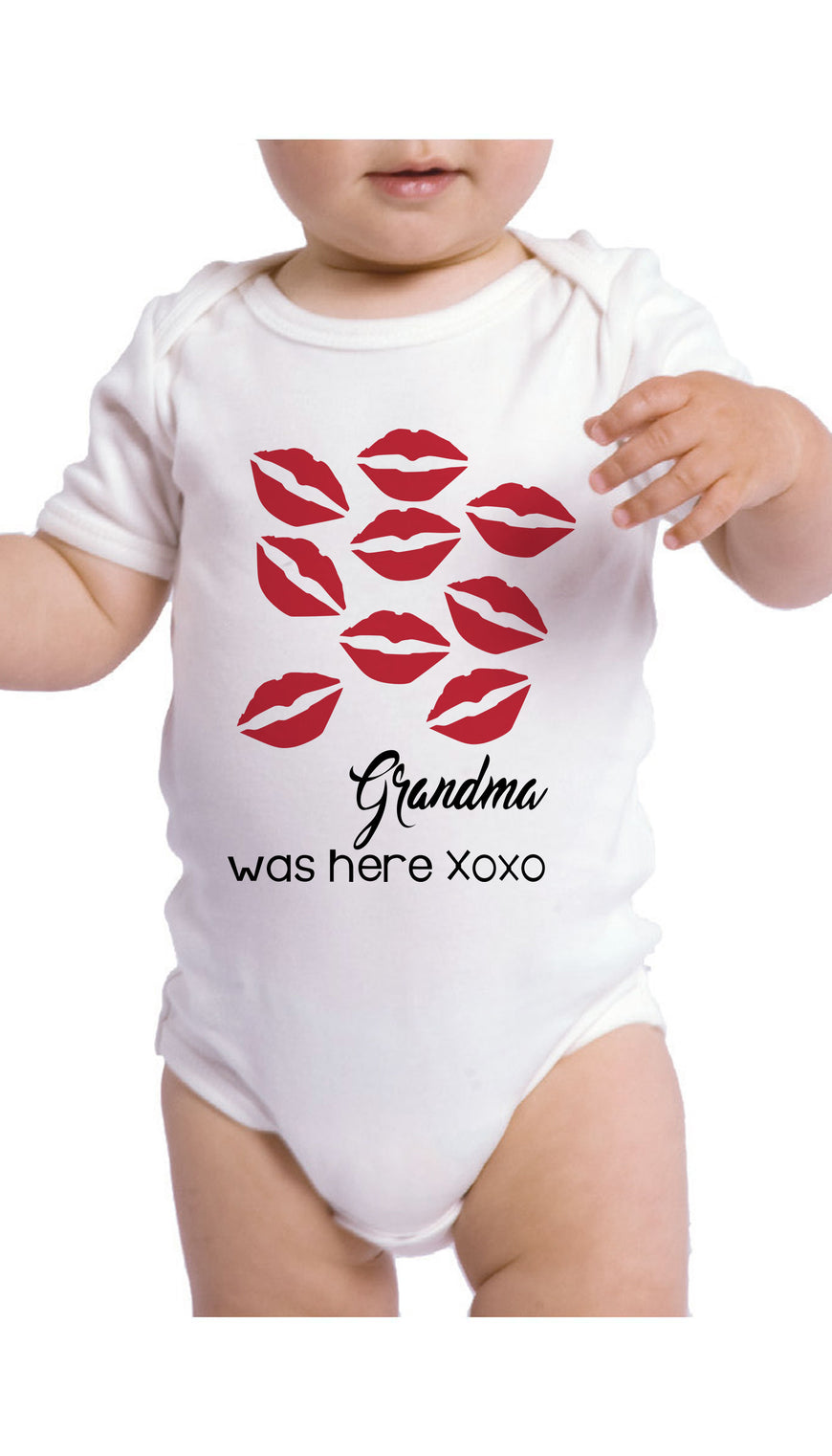 Grandma Was Here XOXO Funny & Clever Baby Infant Onesie Gift | Sarcastic ME