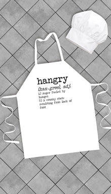 Hangry Anger Fueled By Hunger Funny Kitchen Apron