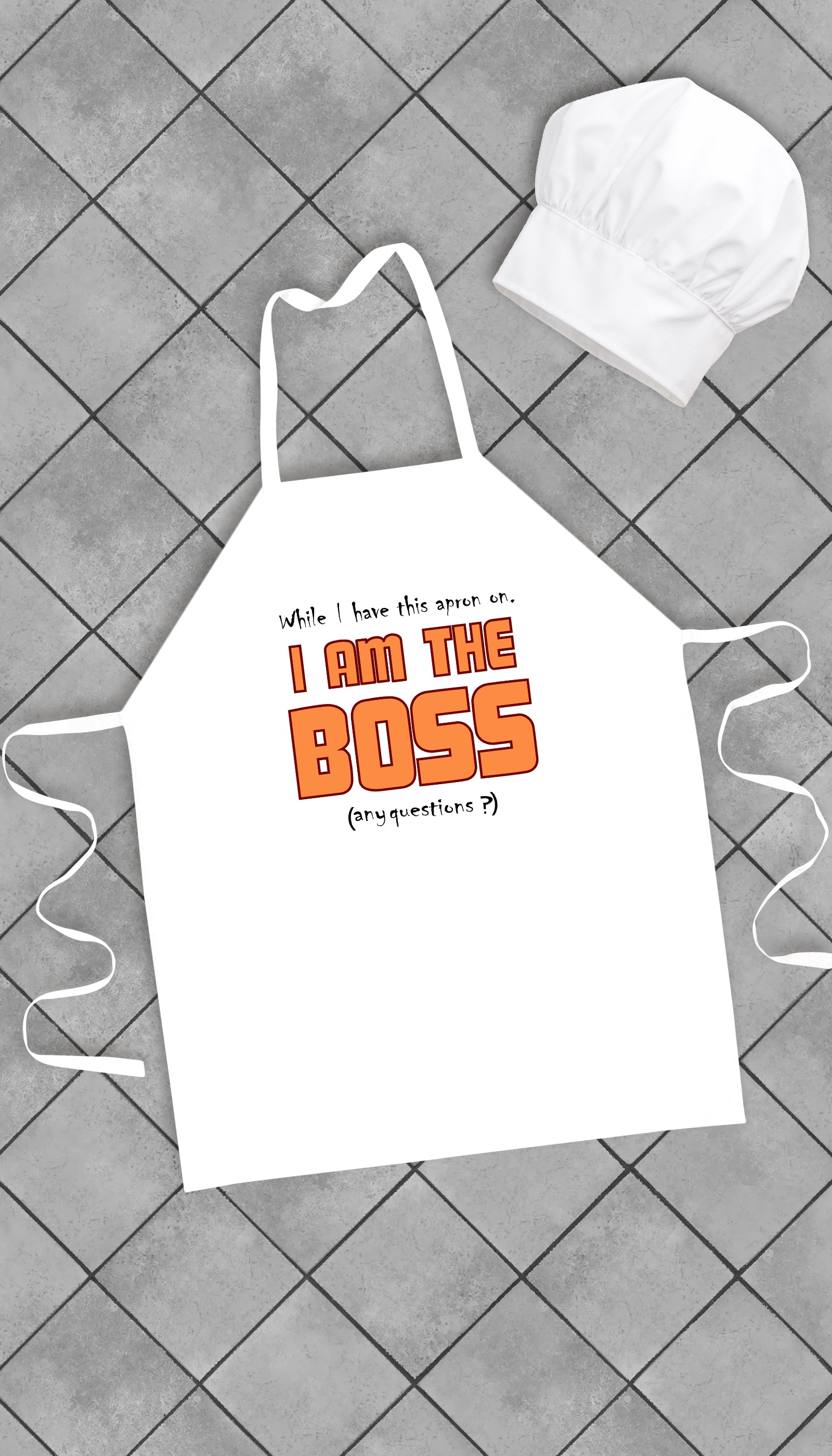 I Am The Boss Funny Kitchen Apron | Sarcastic Me