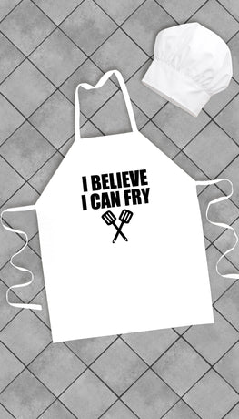 I Believe I Can Fry Funny Kitchen Apron | Sarcastic Me