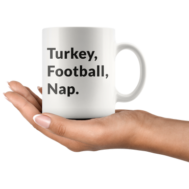 Turkey, Football, Nap Coffee Mug