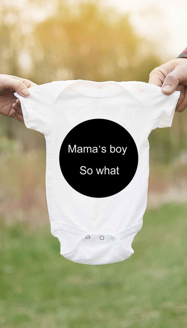 Mama's Boy So What Infant Onesie