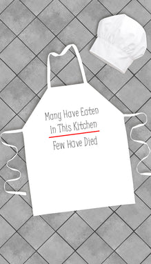 Many Have Eaten In This Kitchen Funny Kitchen Apron