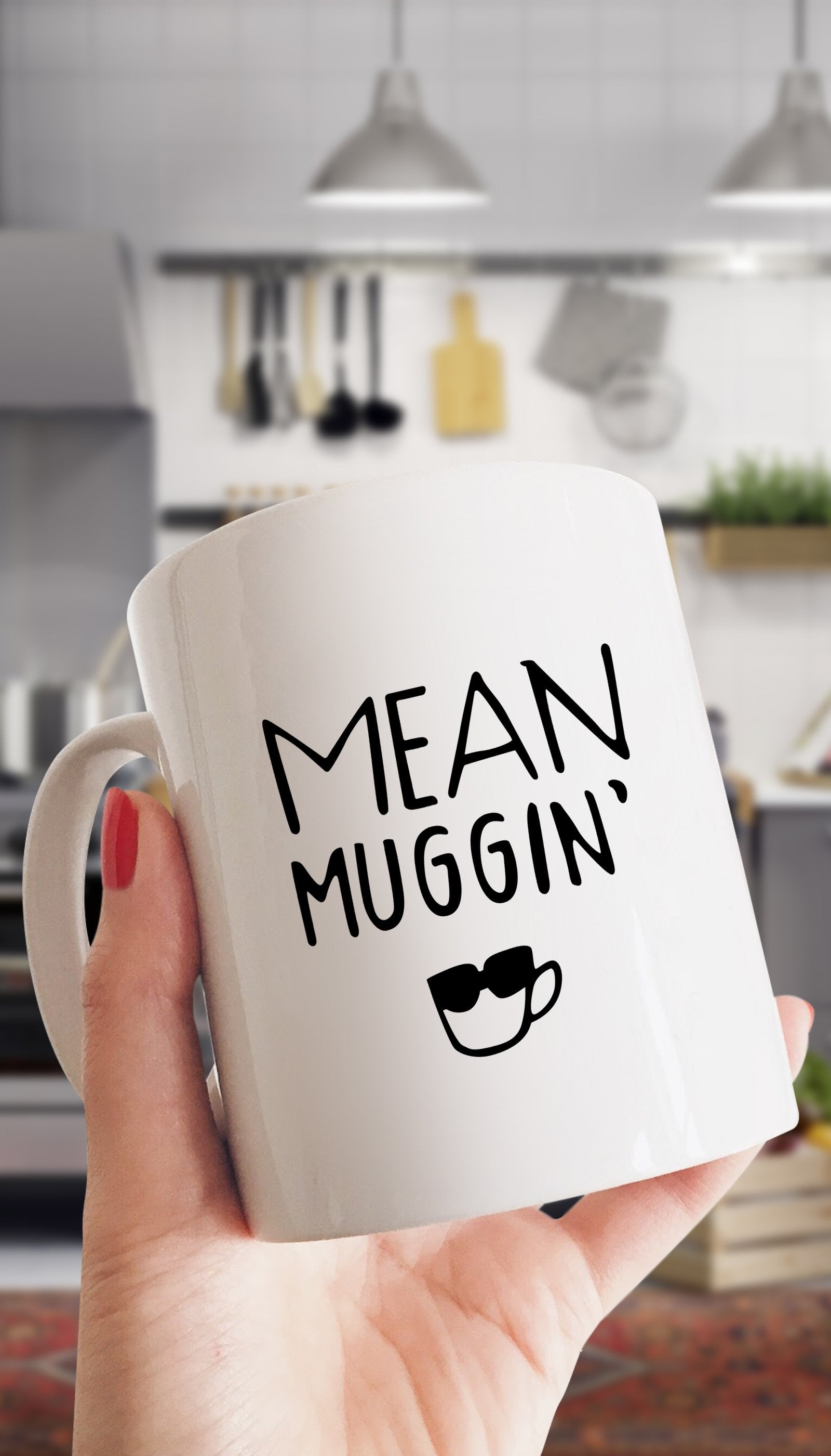 Mean Muggin White Mug | Sarcastic ME