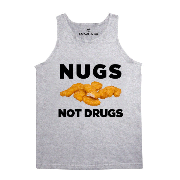 Nugs Not Drugs Gray Unisex Tank Top | Sarcastic Me