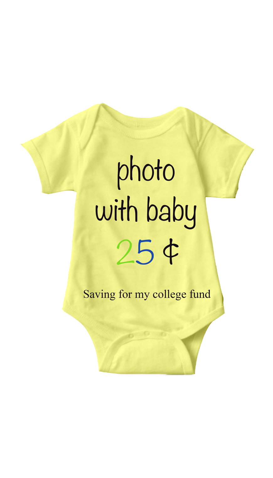 Photo With Baby Yellow Infant Onesie | Sarcastic ME