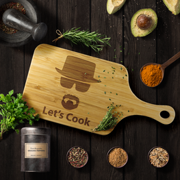 Let's Cook Heisenberg Funny Wood Cutting Board | Sarcastic Me