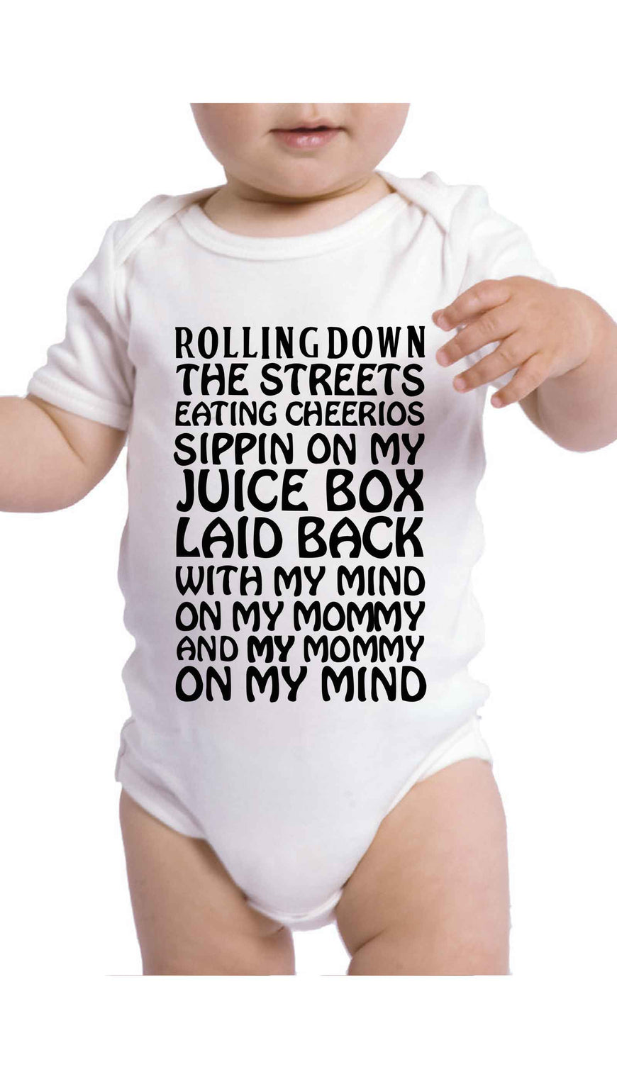 My Mind On My Mommy Cute & Funny Baby Infant Onesie | Sarcastic ME
