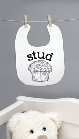 Stud Muffin Funny & Clever Baby Bib Gift | Sarcastic ME