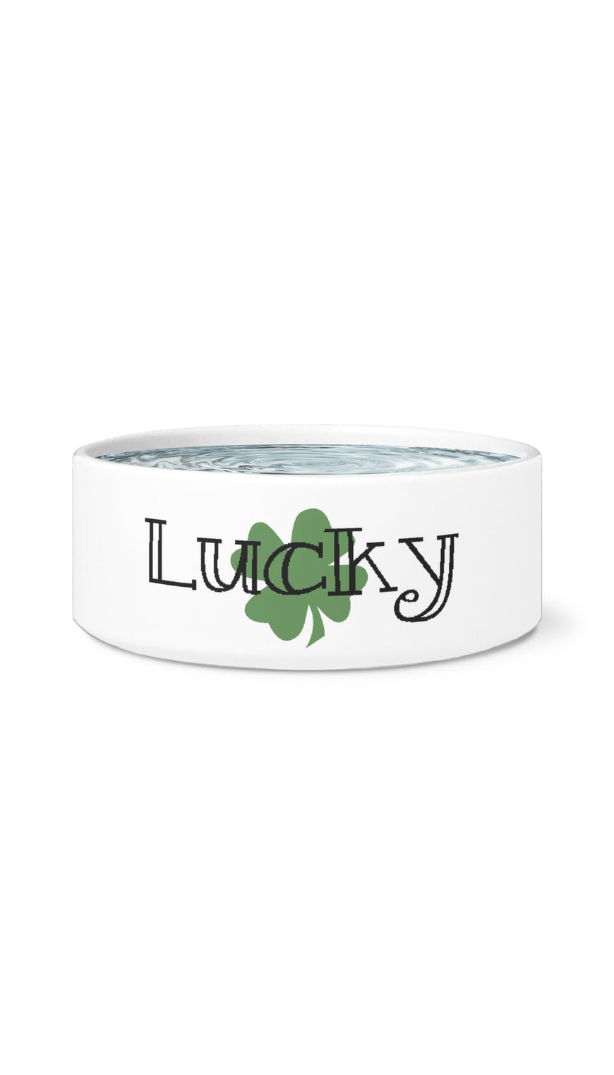 Lucky White Pet Bowl | Sarcastic Me