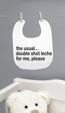 The Usual Double Shot Leche Baby Bib