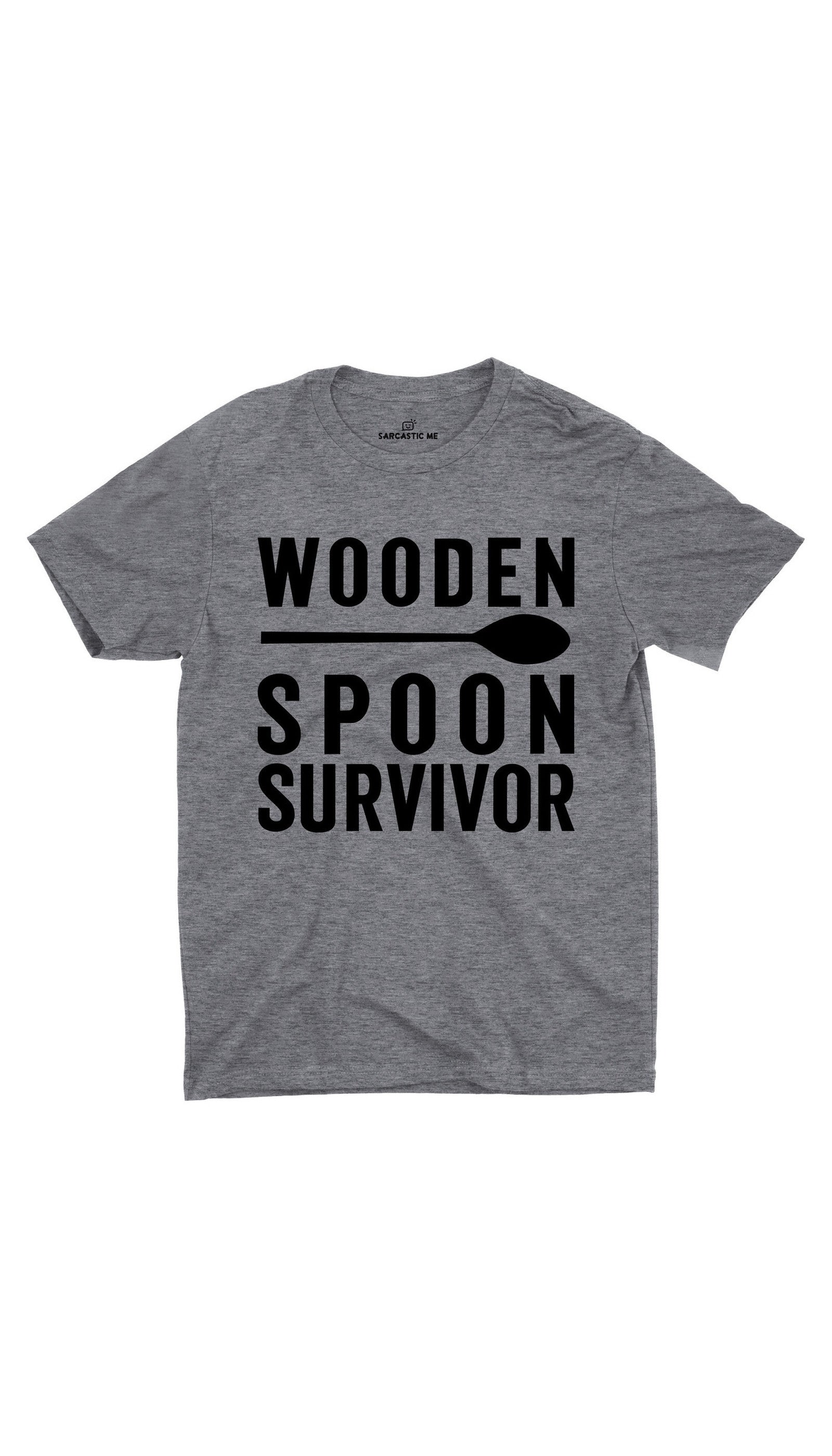 Wooden Spoon Survivor Gray Unisex T-shirt | Sarcastic ME