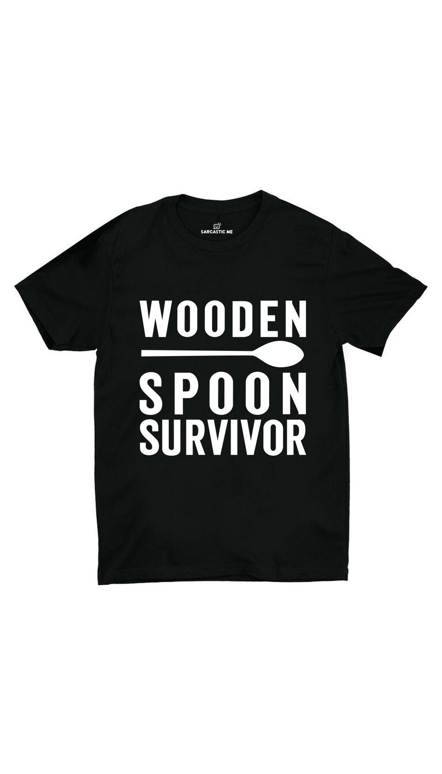 Wooden Spoon Survivor Black Unisex T-shirt | Sarcastic ME