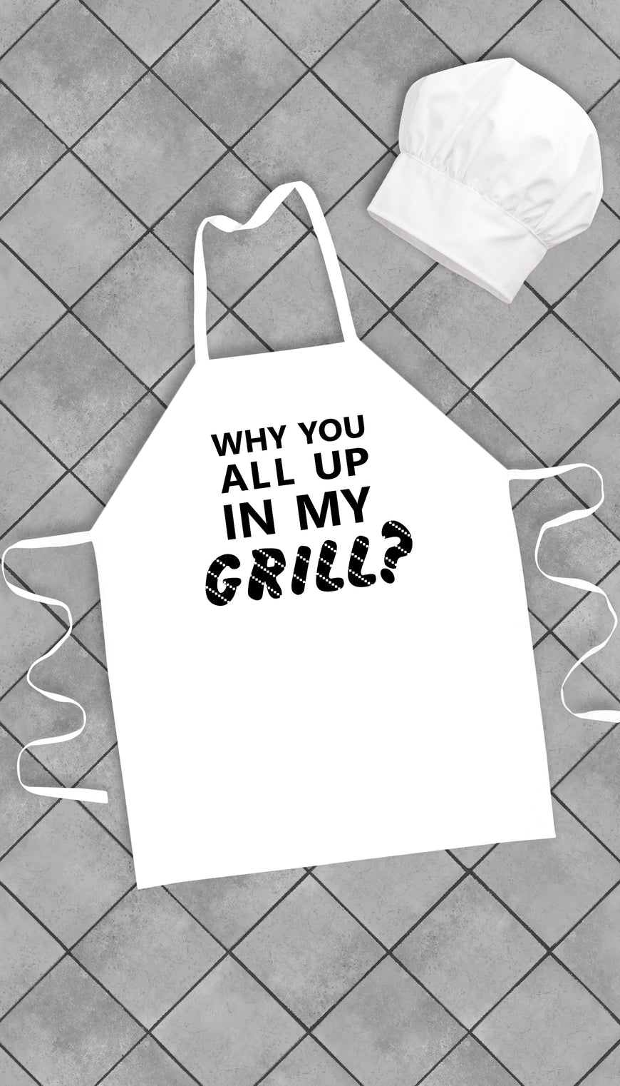 Why You All Up In My Grill Funny Kitchen Apron | Sarcastic Me