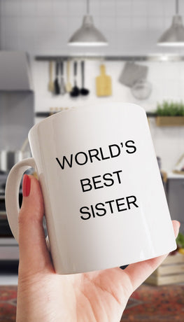 World's Best Sister White Mug | Sarcastic Me